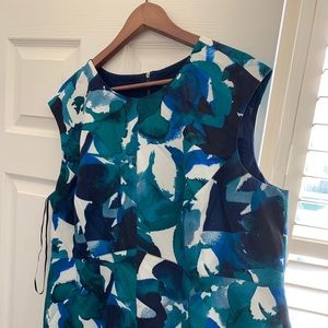 Vince Camuto Blue Floral Knee Length Dress